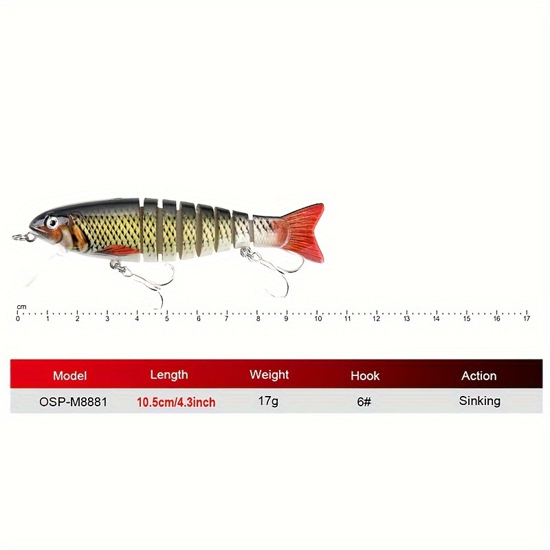 Osp Minnow Artificial Fishing Lure 8 segment Jointed - Temu United