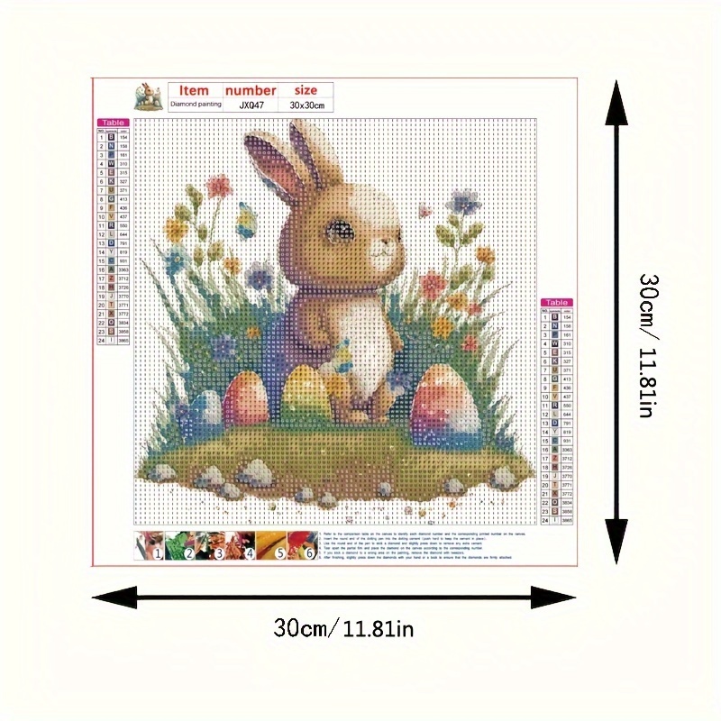 Diamond Painting Decoration Set, DIY Easter Bunny Egg Diamond Painting  Suitable For Adult Beginners, Complete Artificial Diamond Art Painting Oil  Clot