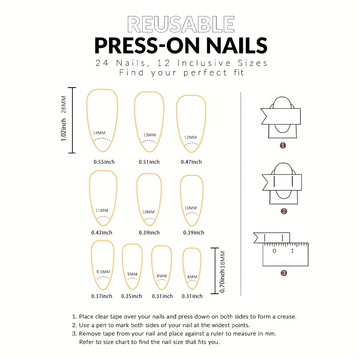 24pcs Summer Gradient Pink Almond Press On Nails With Butterflies