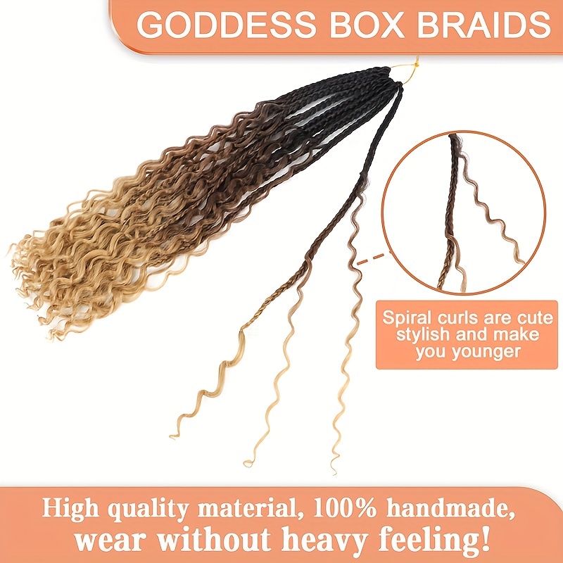 12 Roots Box Braids Crochet Braiding Hair Extensions Curly - Temu Canada