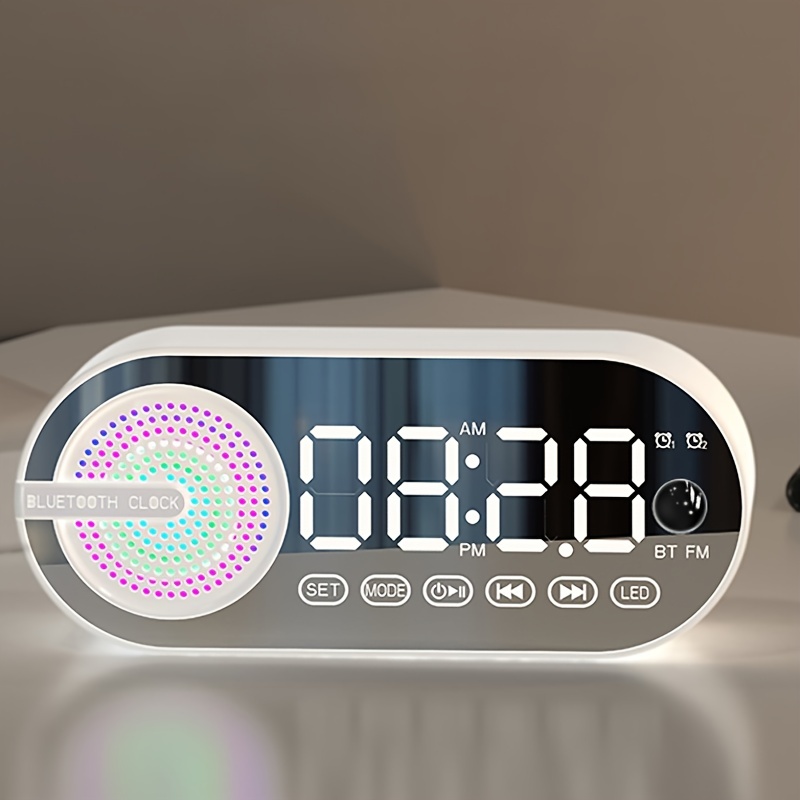 Wireless Speaker Small Stereo With Clock And Alarm Clock With Human Body Sensing Home Outdoor Portable Mini High Volume_voghion.com