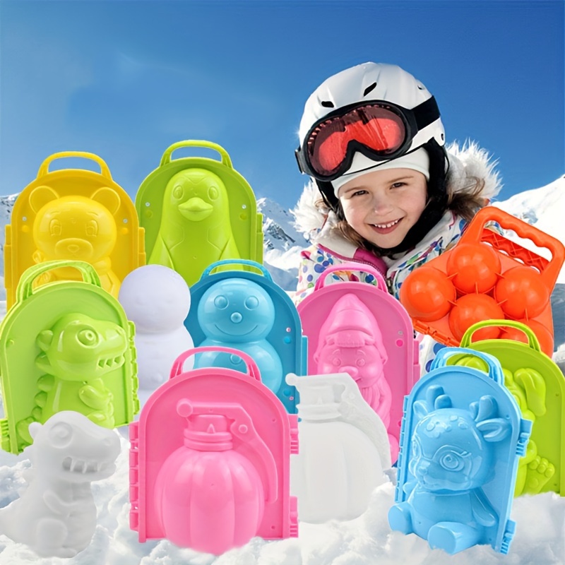 Pince à boule de neige en forme de canard flocon de neige pour enfants,  pince à fabricant de boules de neige pour enfants, moule à sable de neige  en plein air, jouet
