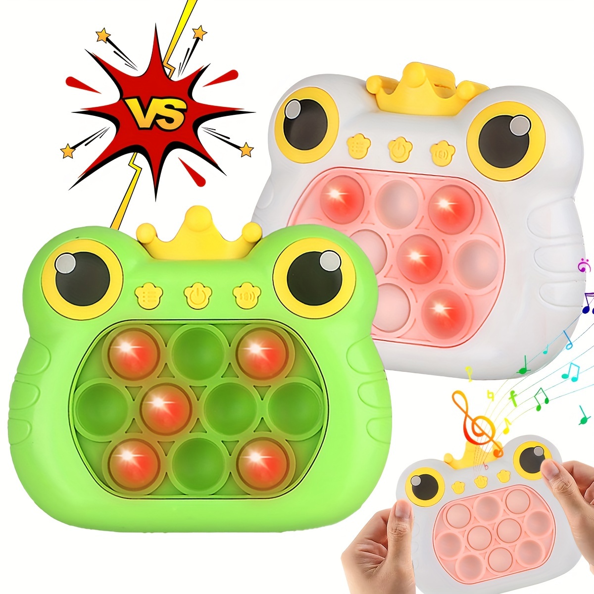 Quick Push Game Pop Popsocket Electronic Pushit Pro Super Bubble Pop Game  Light Push Up Poplight Antistress Fidget Toys with Box