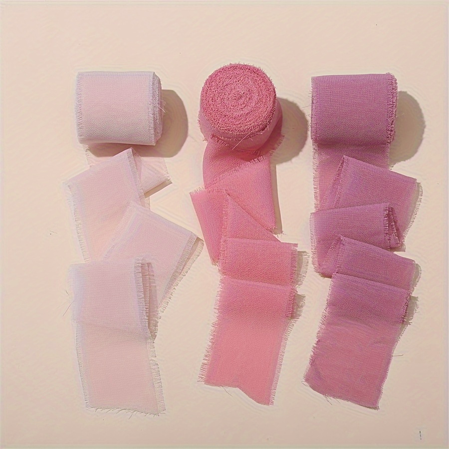 SHUNSTONE Mixed Pink Chiffon Ribbon Fringe Silk Ribbon 1.5 x 7Yd Dusty Rose  Mauve Ribbon for Wedding Decoration, Gift Wrap, Invitation, Greeting Card,  Bridal Bouquet, DIY Craft (3 Rolls 21 Yards) - Yahoo Shopping
