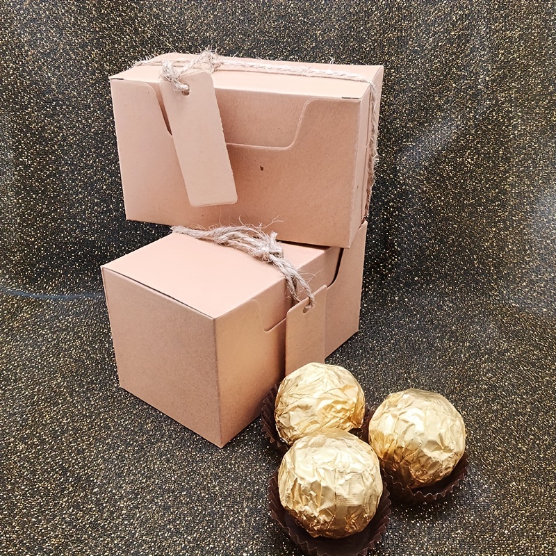 10/50pcs, Mini Travel Case Gift Packaging Box Candy Box With Hemp Rope Tag,  Cheapest Items Available, Sale, Small Business Supplies, Packaging Box, We