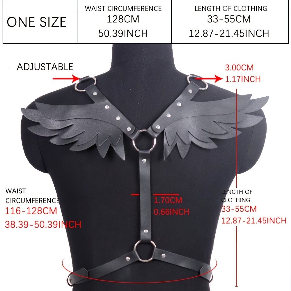 Men Harness Leather Fetish Adjustable Punk Fashion Cage Body Rave Belt  Gothic