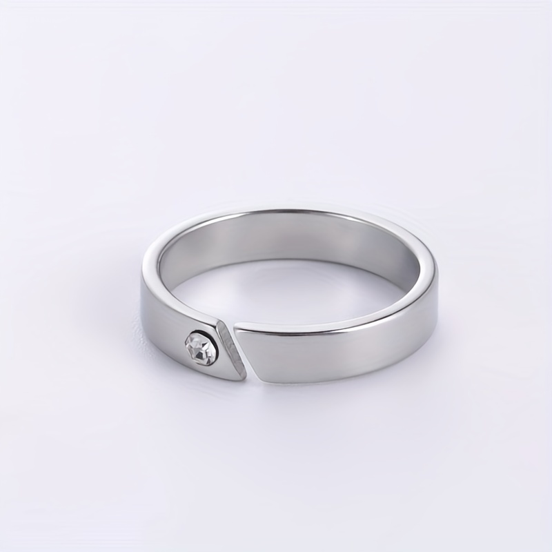 Men's Rhinestone Stainless Steel Ring