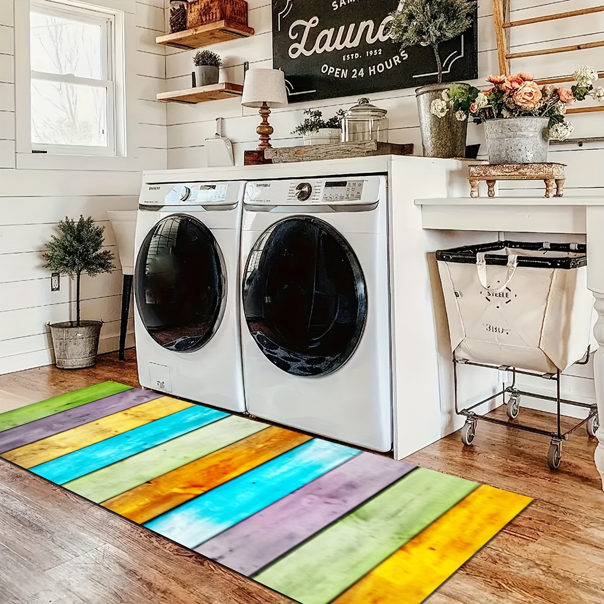 Non-Slip Laundry Room Runner Rug Washable Floor Rugs Mats Washroom