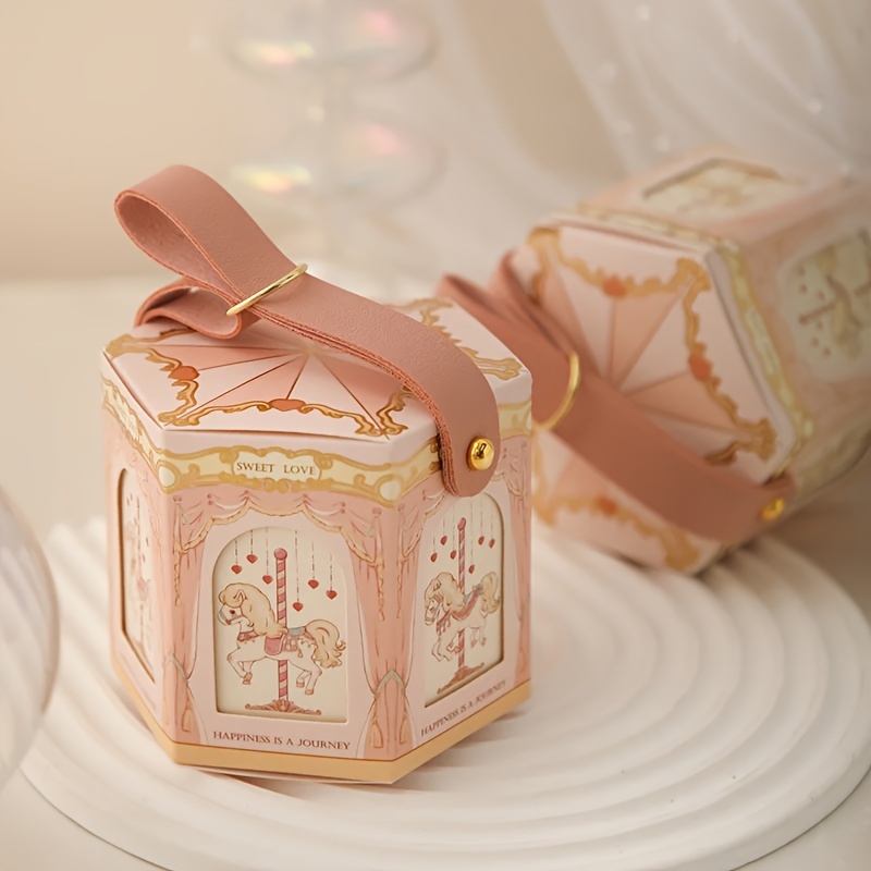 Camidy Bomboniera Candy Box Per gli ospiti 2050pcs Kraft Scatole con  etichette di carta e bussola Confezione regalo per baby shower Decorazione  della festa di nozze di compleanno