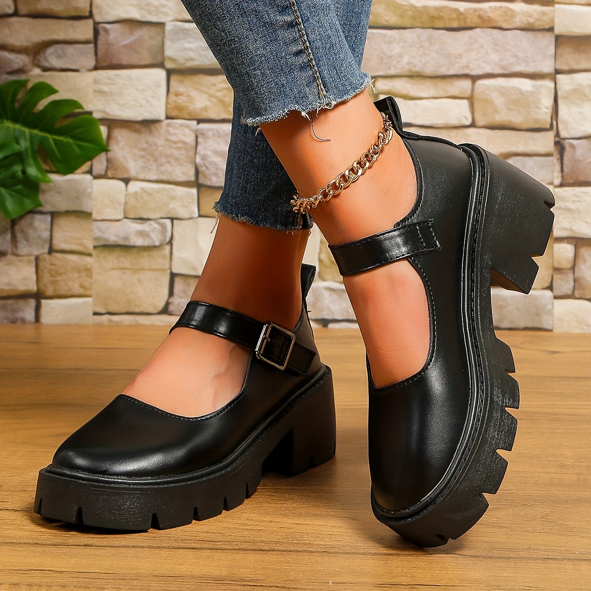 Scarpe mary clearance jane con plateau