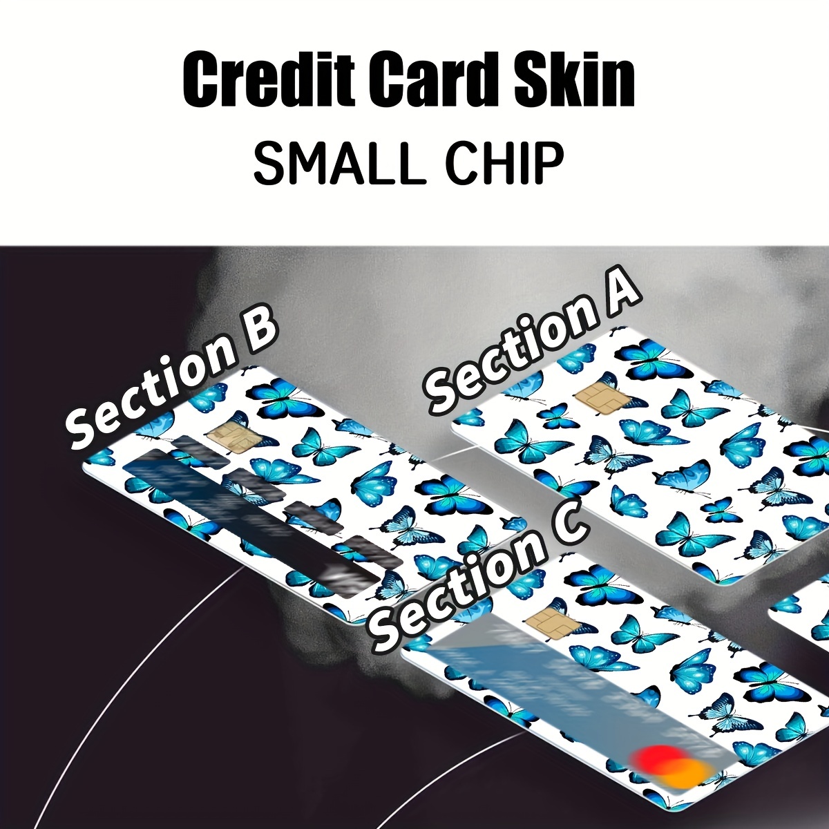 2 Stück Blaues Schmetterlingsmuster Kreditkarten-Bankkarten-Aufkleber -  Temu Germany