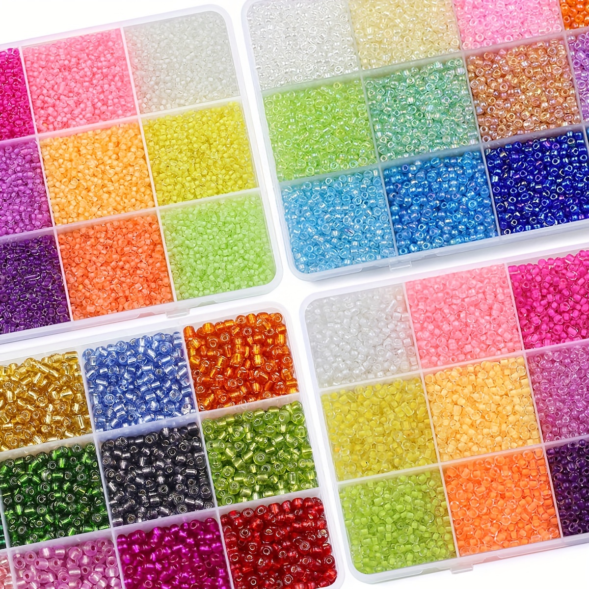 3mm Seed Beads Opaque Mixedcolor About 5000pcs/150Grams 8/0 Small Craft  Beads for DIY Bracelet Necklaces Craft Jewelry Making Supplies