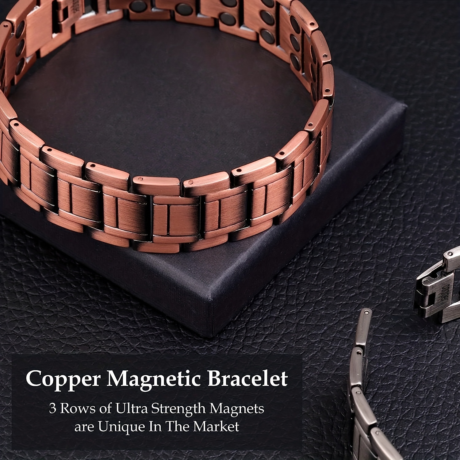 Copper Bracelet For Men Strength Wide Magnetic Bracelet - Temu