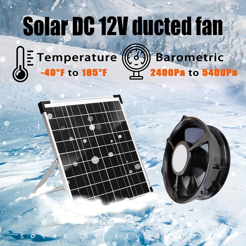 Solar Powered Exhaust Fan With Solar Panel And High Speed - Temu