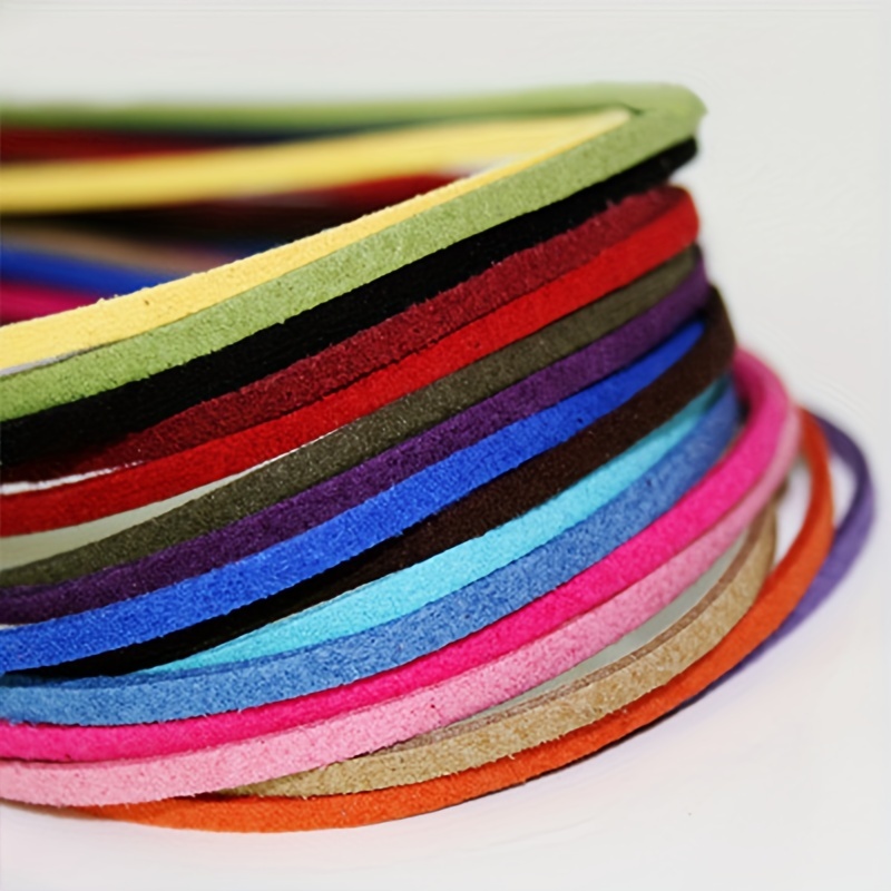 

20yards, 4colors Each 5yards, 3mm/0.12 In Bulk Suede Leather String Jewelry Making Thread Cords Diy For Bracelet Necklace Jewelry Making