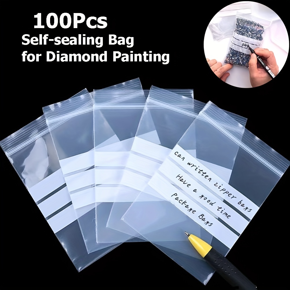 Writeable Bag Self sealing Bag Diamond Painting Transparent - Temu