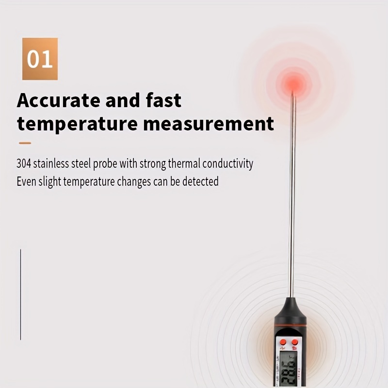 Kitchen Oil Thermometer Bbq Baking Temperature Measurement - Temu