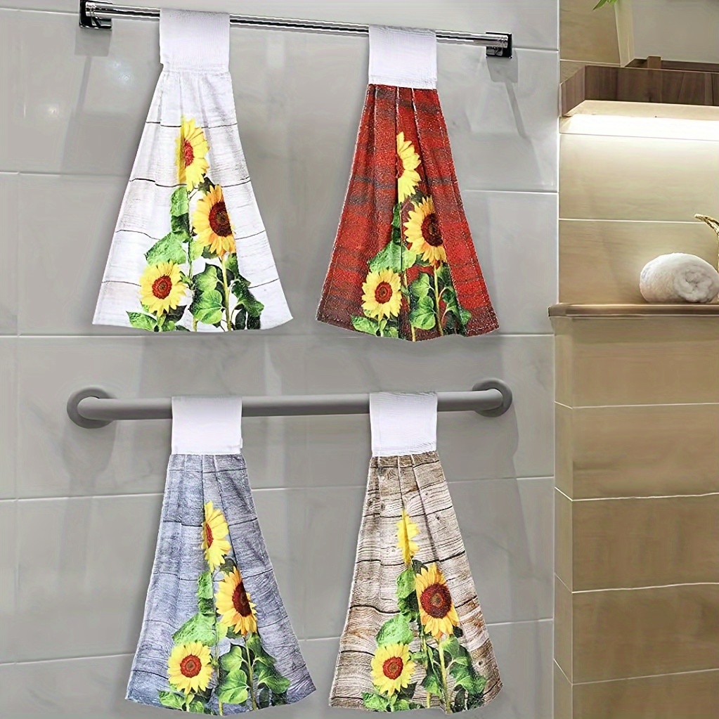 1pc Dishcloth Fruit Embroidered Hanging Kitchen Dish Cloth - Temu