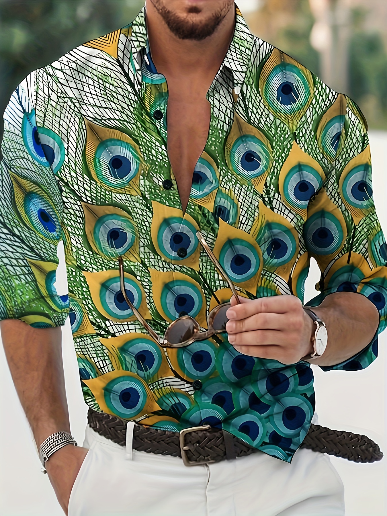 Peacock Shirts For Men - Temu Australia
