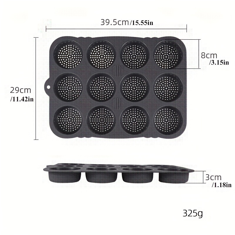1pc hamburger bun mold 12 cavity french bread mold heat and cold resistant baking tools home kitchen accessories details 6