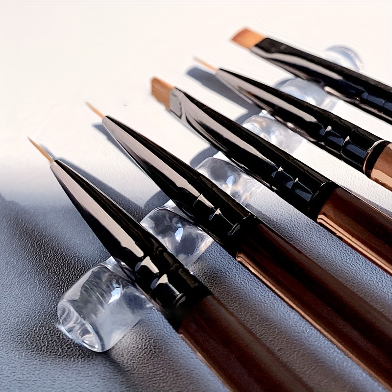 1pc 5 Grids Acrylic Nail Brush Rack Shelf Painting Pen Rest Holder