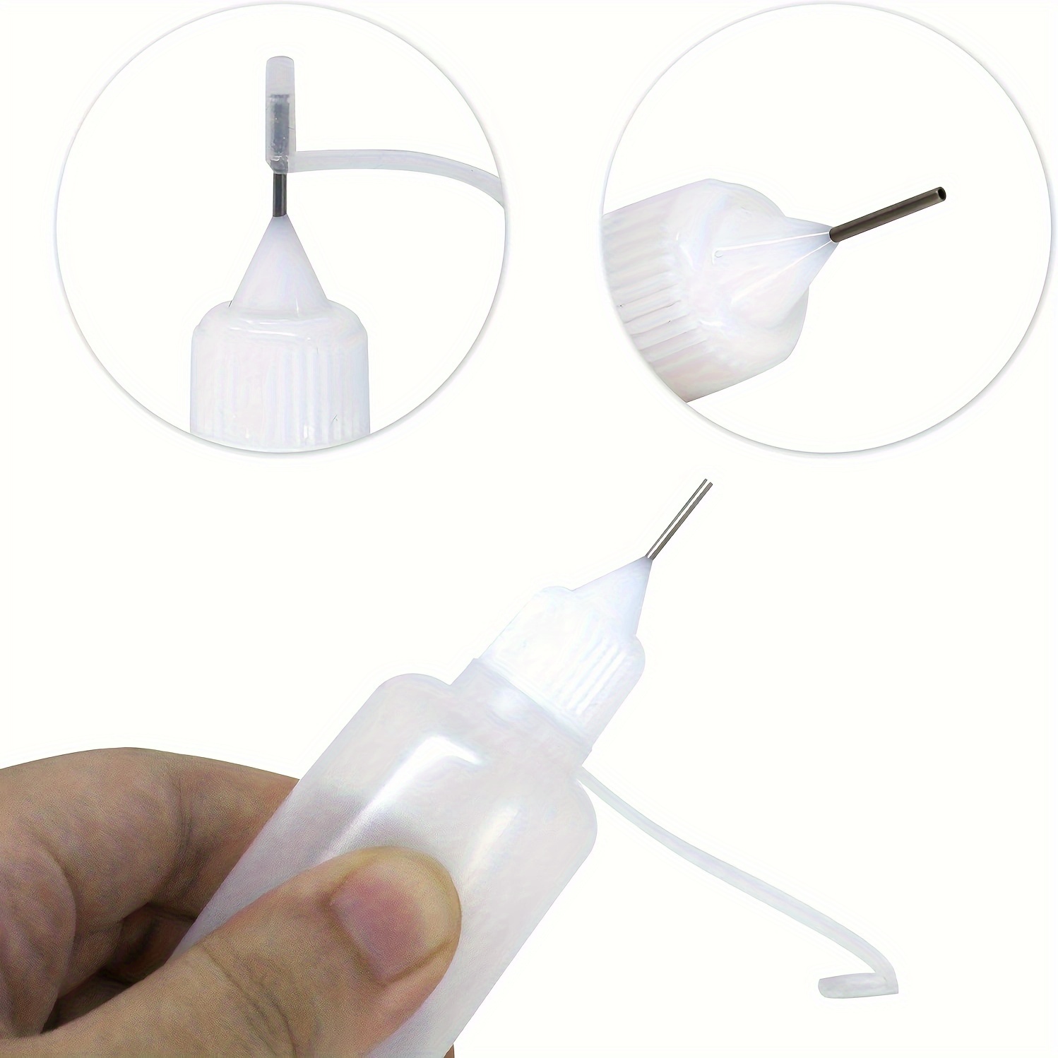  Precision Needle Tip Glue Applicator Bottle with Bent Blunt  Needle Tip and Tapered TT Needle for Oil, Adhesive, Liquid : Arts, Crafts &  Sewing