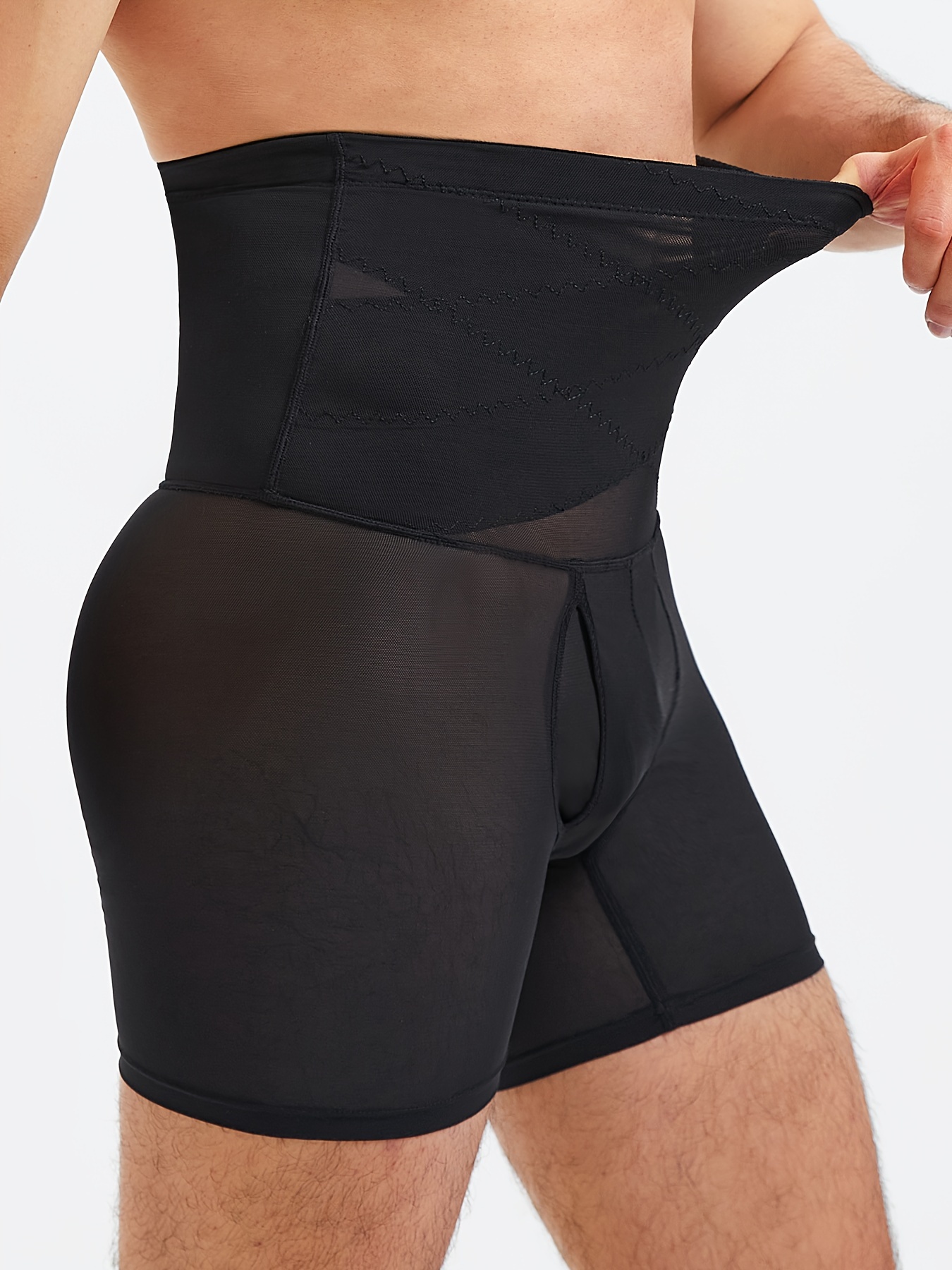 Men Body Shaper Leg Underwear Boxer Tummy Control Shorts Men High Waist  Slimming Shapewear Belly Girdle Brief Tight Trousers