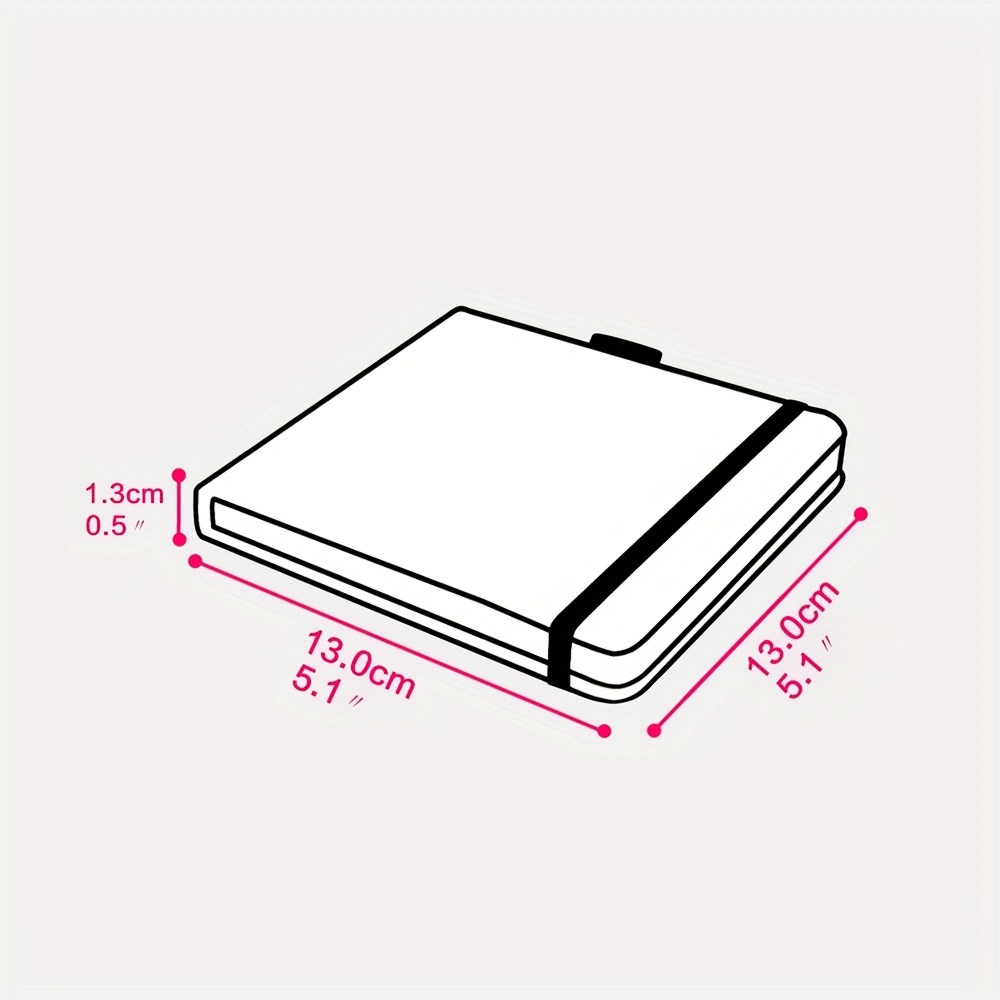 Sketchbook Marker Paper,5x5 Portable Square Sketchbook, 88