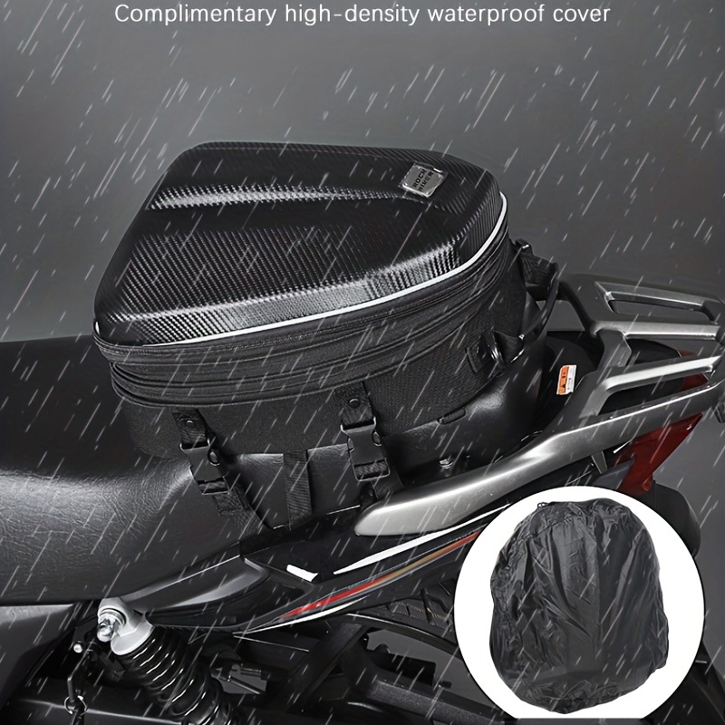 EVA Hard Shell Motorrad Hecktasche, Wasserdichte Reflektierende  Motorrad-Gepäcktasche Für Den Rücksitz, Multifunktionaler Fahrer-Rucksack