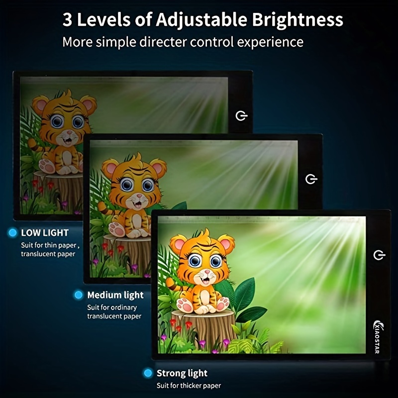 Mesa Luz Led A5: Ajustable En Brillo Recargable Usb Perfecta - Temu