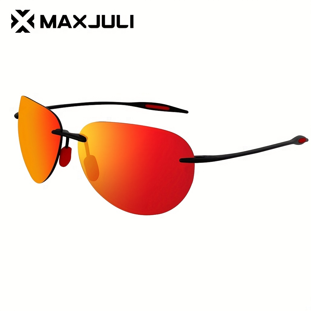 MAXJULI Gafas de sol polarizadas deportivas para hombres y mujeres Tr90  marco para correr pesca béisbol conducción MJ8013