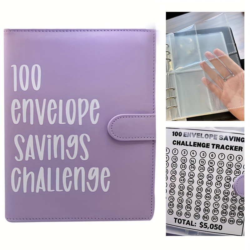 Envelope Challenge Binder, Budget Binder With Zipper Envelopes, Savings  Challenge Laminated Cash Envelope Insert A6 Budget Binder, Budgeting Money  Organizer - Temu