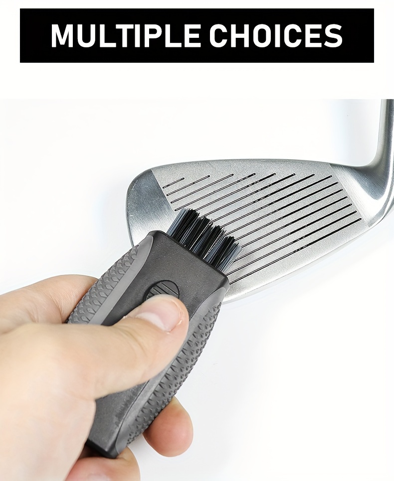 retractable pocket golf club cleaning brush tool wire brush club   double side cleaner golf accessories details 9