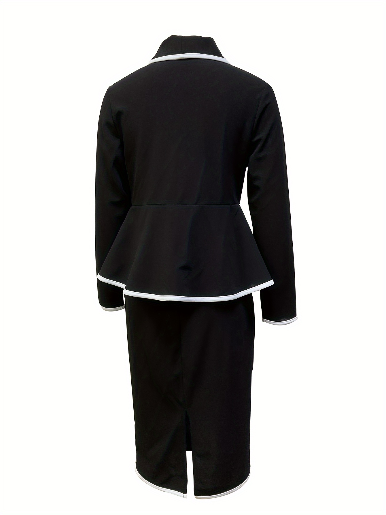 Women's Skirt Suit 2 Pieces Set Office Lady Work Wear Jacket Skirt