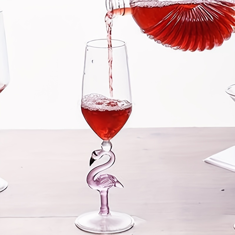 1 Pièce Verre À Cocktail Créatif Flamant Rose, Verre À Vin Rouge