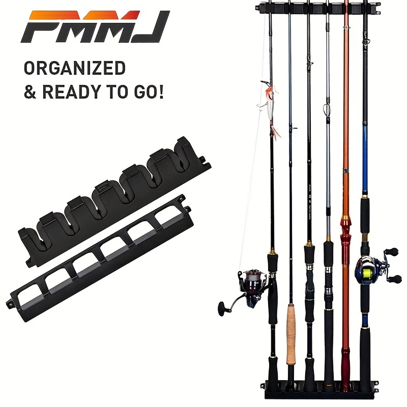 Vertical/horizontal Fishing Rod Holder Wall mounted Fishing - Temu