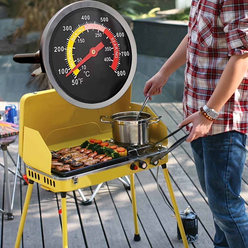 Barbecue en acier inoxydable Barbecue Grill Fumeur Thermomètre