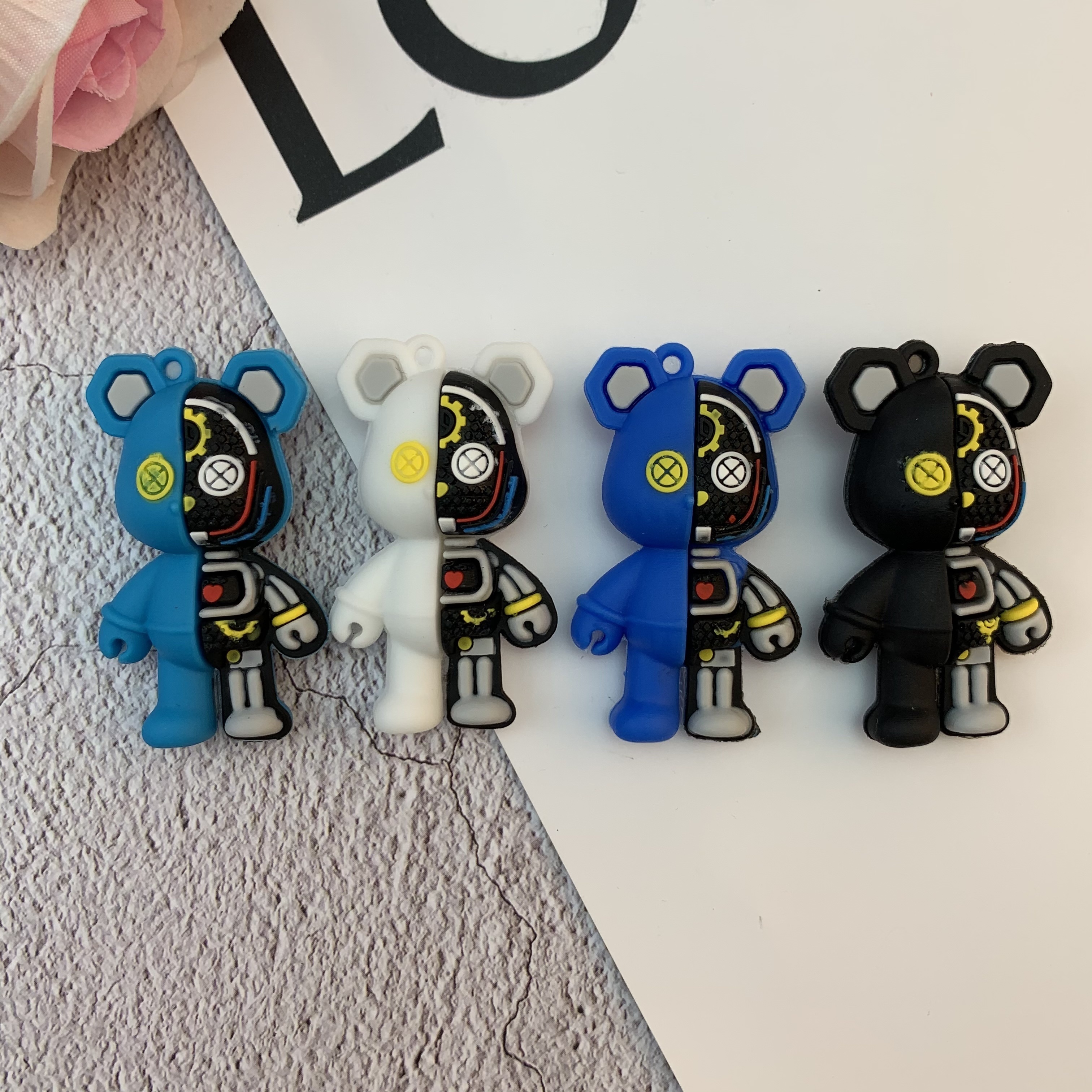 Kaws 3D charms 4pcs