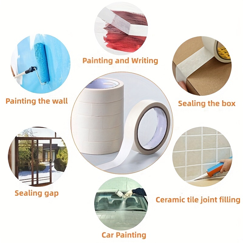 White Fine Paper Tape Easy To Stick And Tear Without Leaving - Temu