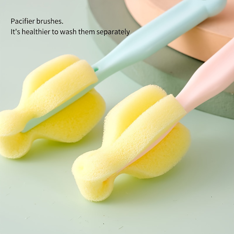 silicone soft brushing baby bottle brush