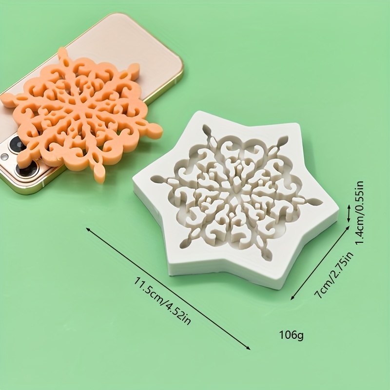 Snowflake Shape Chocolate Mold 3d Silicone Mold Candy Mold - Temu