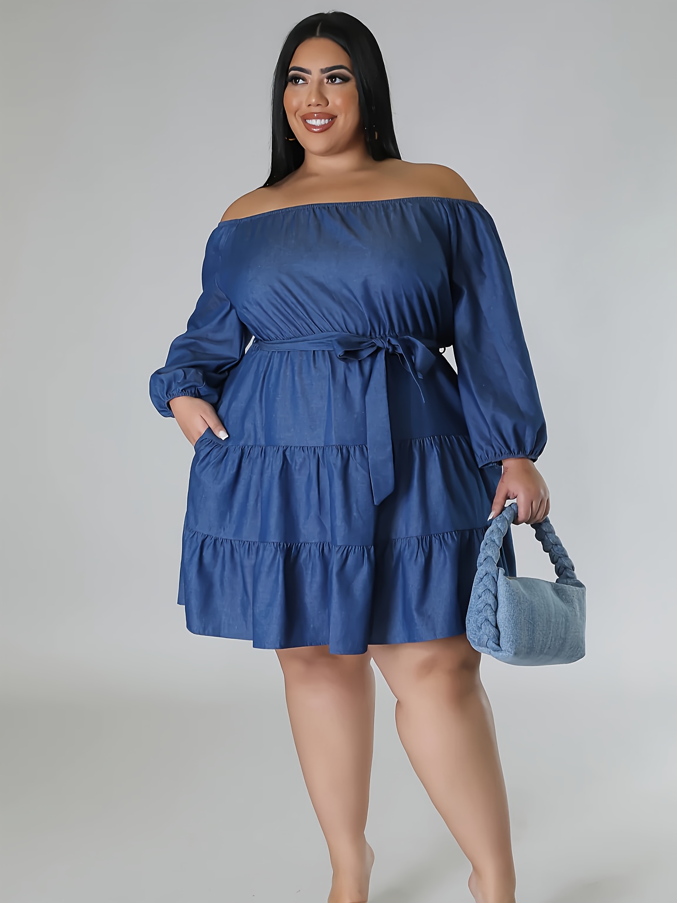 knee length dresses for ladies Plus Size Macey Drape Midi Dress -Burgundy 3X / Burgundy at Curvy Sense main image 1
