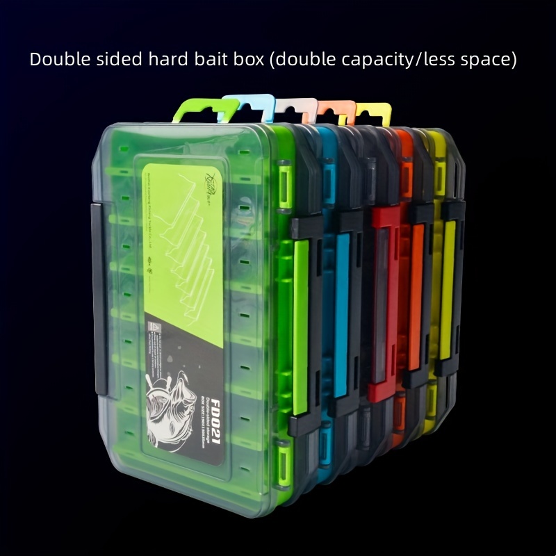 Organize Fishing Tackle Box Portable Double sided Waterproof