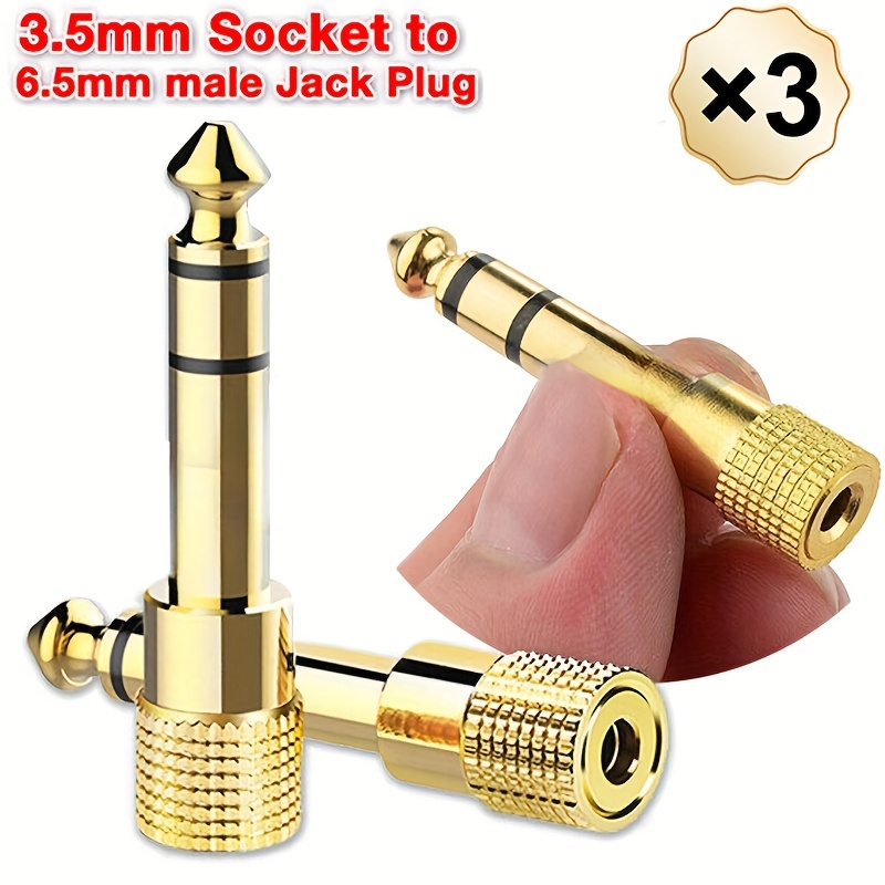 6.5mm 6.35mm 3.5mm Audio Stereo Jack male Female Connector Adapter  Converter