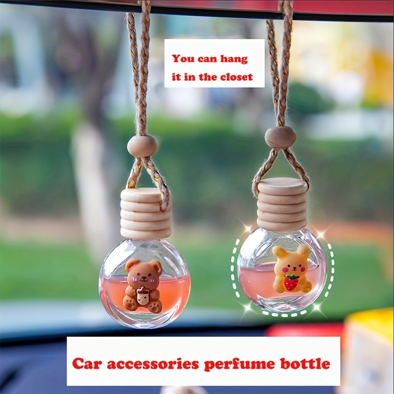 Car Aromatherapy, Car Perfume Pendant Empty Bottle, Alloy Perfume Bottle,  Car Interior Decorations, Car Supplies