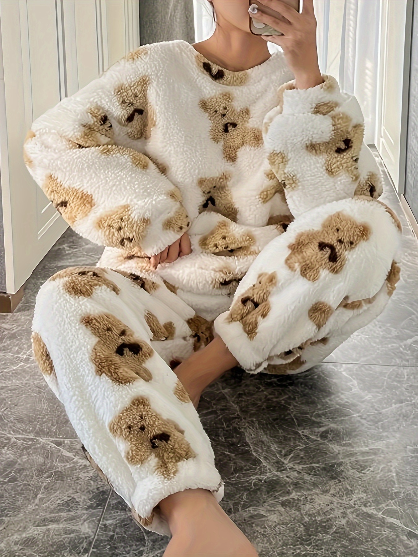 Pyjama hiver avec ourson pour homme • Tous en Pyjama !