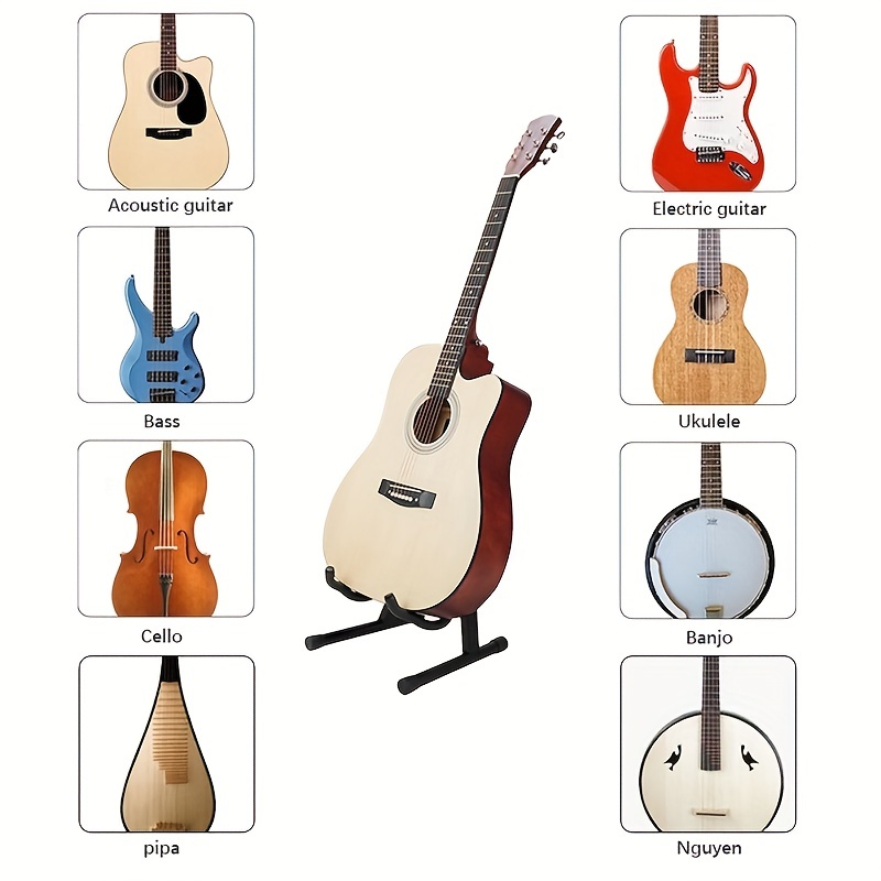 Portable Folding Trépied Guitare Support Instruments à Cordes Support pour  Guitare Electronique Acoustique Ukule