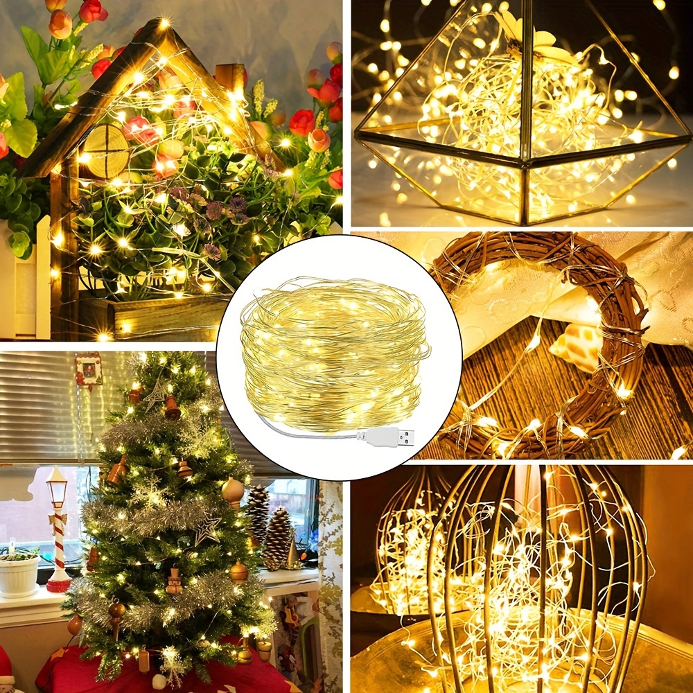 Lucine Led Decorative a Batteria,5M 50 LED Filo Luci Natale Led, Fairy  Lights