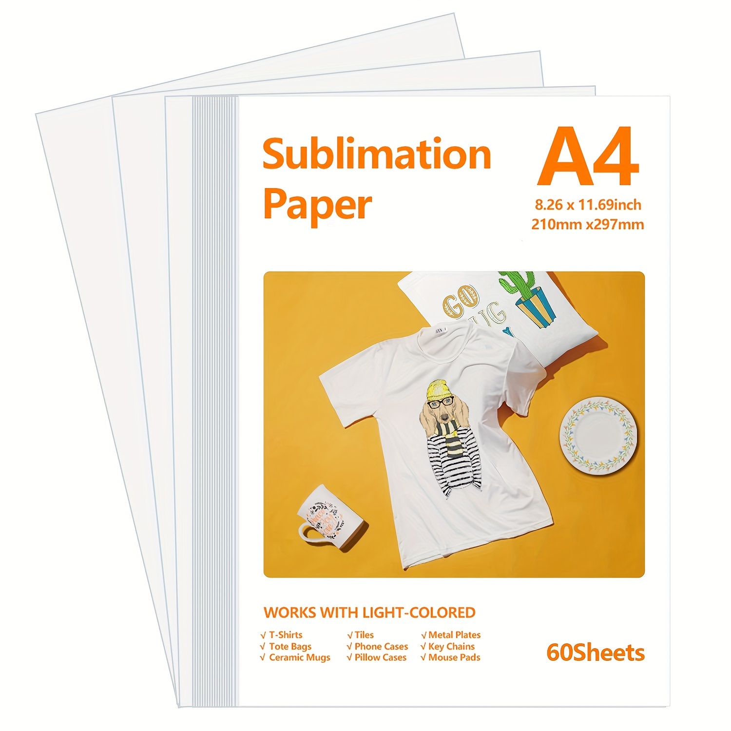 5/40/100/200 Feuilles A4 Papier Sublimation Papiers De Transfert