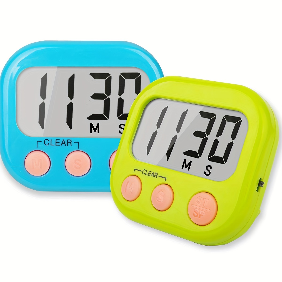 Digital Timer,2Pcs Small Count Down/UP Clock w Magnetic,Kitchen